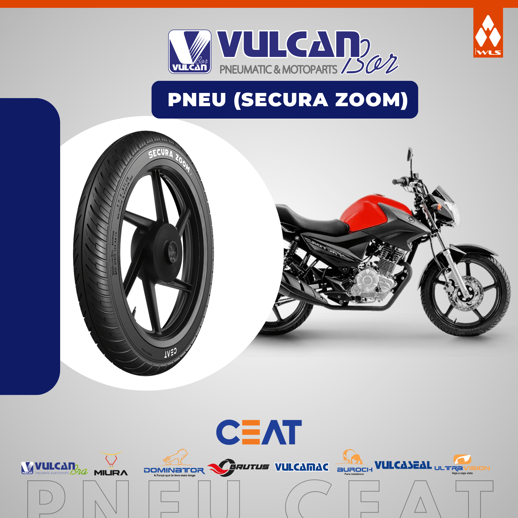 Pneu p/ moto aro 18 * 80/100-18 - diant. titan125/150/ybr125 (secura zoom) s/câm.
